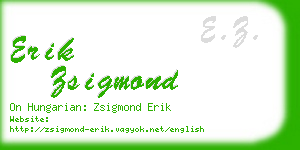 erik zsigmond business card
